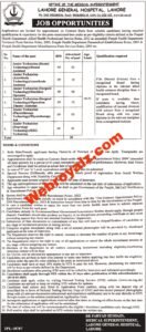 Lahore General Hospital Jobs 2024 Advertisement: Webroyalz.com